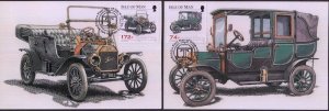 ISLE of MAN Sc#1375-80 ANTIQUE CARS MAXICARD SET of 6