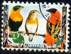 Birds, Umm Al Qiwain stamp Used