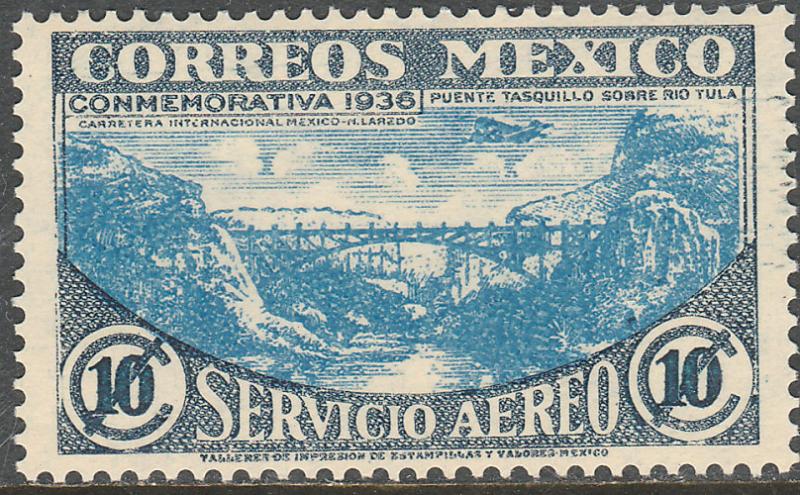 MEXICO C77, 10c HIGHWAY INAUGURATION, MINT NEVER HINGED