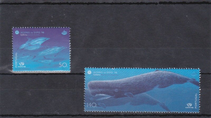 AZORES SET EXPO 98 WHALES (1998)   MNH   