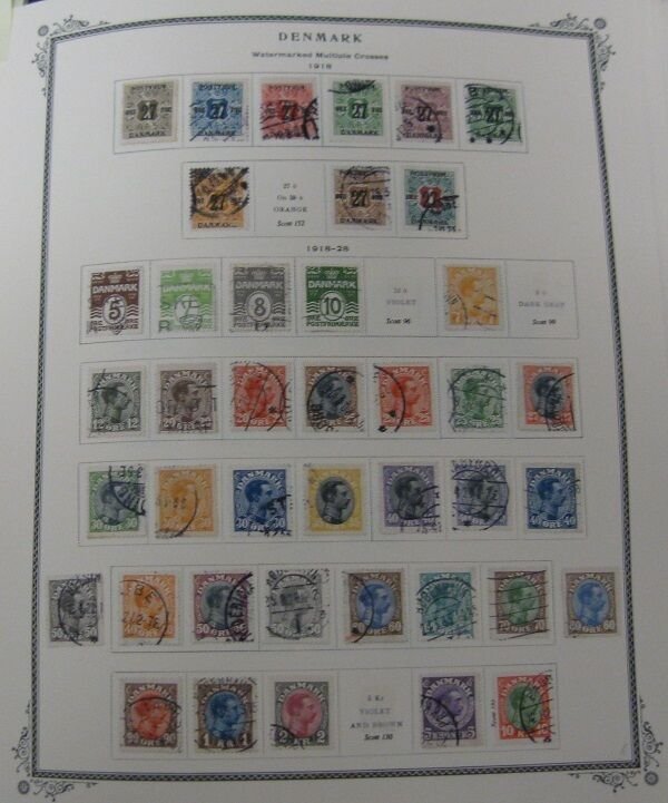 DENMARK COLLECTION 1851-2002 in Scott Specialty Album, mint and used Scott $4718