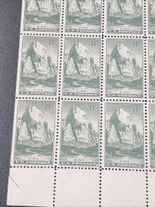 US 747 Zion Sheet Of 50 Mint Never Hinged - Very Fine