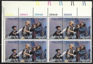 US #1629-1631 plate block of 12.   Spirit of 76.   Nice