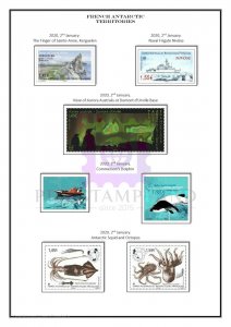 French Antarctic Territories (Lands) 1955-2020 PDF (DIGITAL)  STAMP ALBUM PAGES