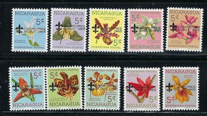 Nicaragua 843-52 MNH 1965 Boy Scouts (fe7453)