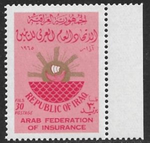 IRAQ  1965 30f ARAB FEDERATION OF INSURANCE Sc 371 MNH