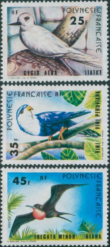 French Polynesia 1980 Sc#337-339,SG331-333 Birds set MNH