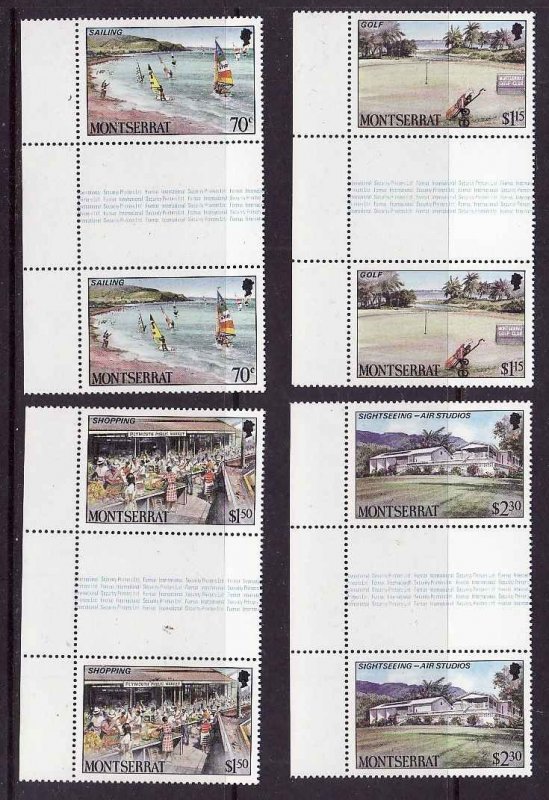 Montserrat-Scott#639-42-Unused NH gutter pairs-Sailing-Go