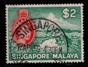 Singapore  Scott 41 Used $2 QE2