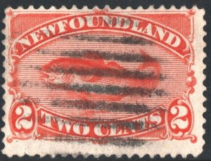 Newfoundland SC#48 2¢ Atlantic Cod (1887) Used