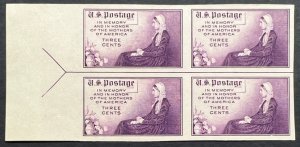 Scott#: 754 - Whistler's Mother 3¢ 1934 BEP Arrow Block of Four MNGAI - Lot 1