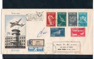 Israel Scott #C1-6 1st Airmails FDC Postmarked June 15th 10 Days Early!!