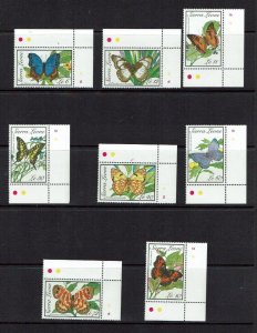 Sierra Leone, 1989, Butterflies, MNH set + M/Sheets