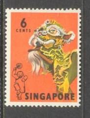 SINGAPORE Sc# 87 MNH FVF Lion Dance