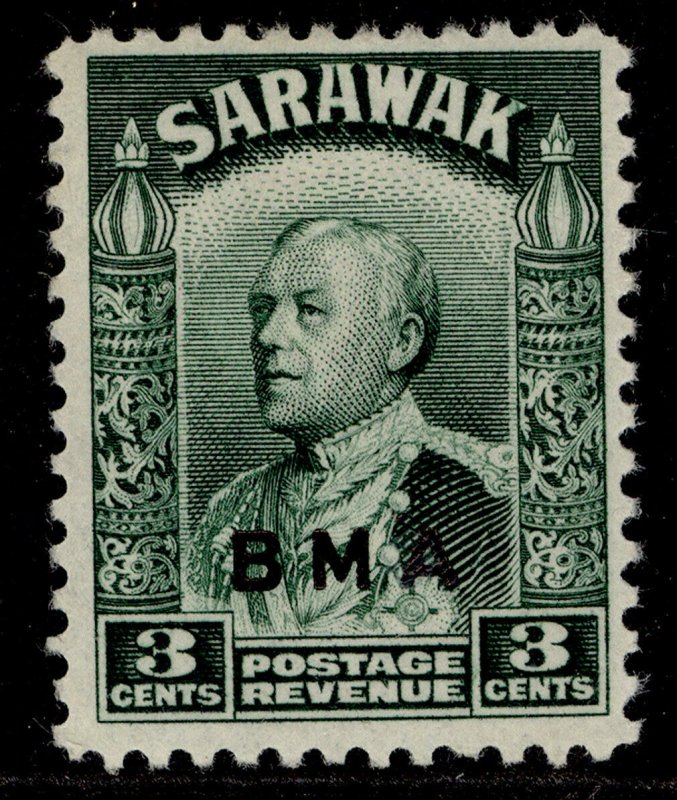 SARAWAK GVI SG128, 3c green, M MINT. 