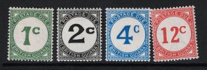 British Guiana SC# J1 - J4 Mint Hinged - S18311