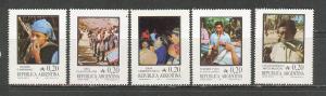 ARGENTINA Sc 1531 - 1535 MNH FVF Set5 Folk Music Instruments