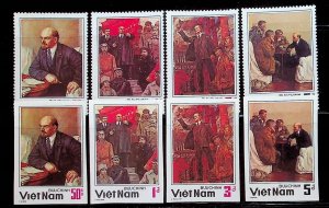 NORTH VIET NAM Sc 1452-55 NH PERF+IMPERF ISSUE OF 1984 - RUSSIAN LEADER LENIN