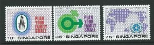 SINGAPORE SG238/40 1974 WORLD POPULATION YEAR MTD MINT