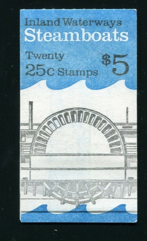 BK166 2405 - 2409 Steamboats Stamp Booklet of 20 25¢ Stamps 