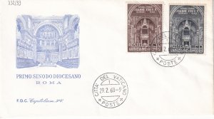 1960 - VATICAN - Scott #273-274 - FDC