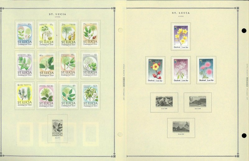 St.Lucia 1946-1999 Mint (6 used) Hinged on Scott International Pages