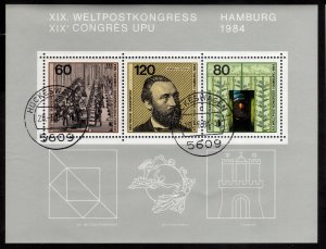 1984, Germany 260pf, Souvenir sheet, CTO, Sc 1420