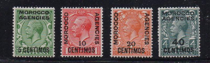 Great Brirain Morocco Sc 63-66 1929-31 G V stamp set mint