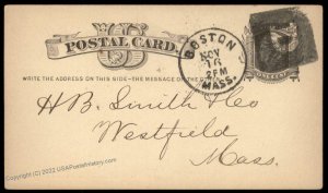 USA 1800s Boston Mass Negative Letter D Fancy Cancel Cover 95012