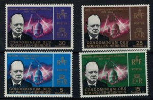 New Hebrides 1966 SG114-117 Churchill Commemoratives - MH