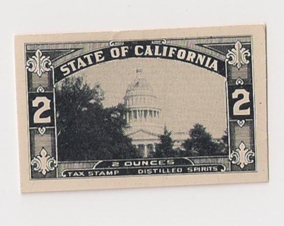 California State Revenue stamp Photo Essay of 2c design Nice