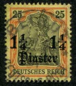 German Offices Turkey SC# 34 1-1/4pi  on 25pf on Germany Used CDS