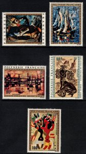 FRENCH POLYNESIA 1972 Local Art; Scott C89-93, Yvert 65-69; MNH