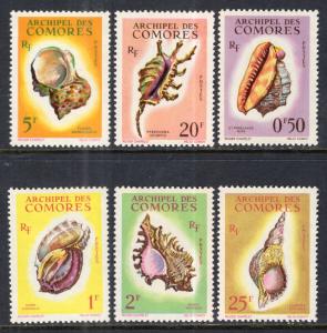 Comoro Islands 48-53 Seashells MNH VF