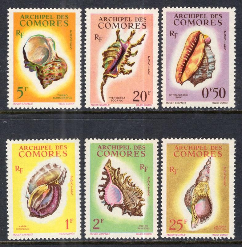 Comoro Islands 48-53 Seashells MNH VF