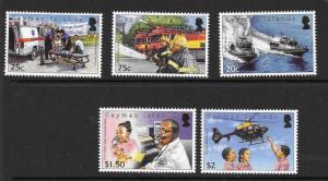 CAYMAN ISLANDS SG1277/81 2012 EMERGENCY SERVICES MNH 