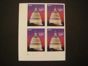 Scott 3648, $13.65 Capitol Dome, PB4 #B1111 LL, MNH Express Mail Beauty