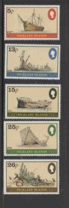 FALKLAND ISLANDS #339-343 1982 SHIPWRECKS MINT VF NH O.G