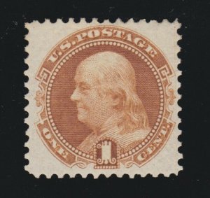 US 123 1c Franklin Mint Re-issue w/PF Cert VF OG H SCV $525