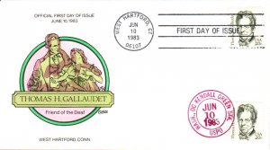 #1861 Thomas H. Gallaudet Collins FDC