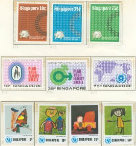 Singapore #212-221 Mint (NH) Single (Complete Set)