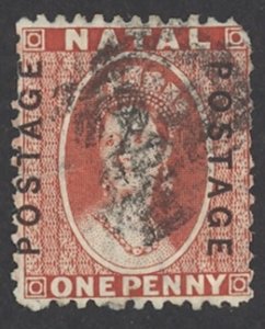 Natal Sc# 38 Used (a) 1870-1873 1p overprint Queen Victoria