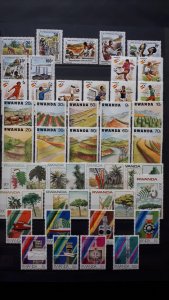 Rwanda 1968. - 1991.  Collection - 35 complete sets + 7 blocks ** MNH - 7 photos