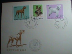 ​HUNGARY-FDC-1967-SC# 1837 BEAUTIFUL LOVELY HUNGARIAN DOGS: MNH COVER VF