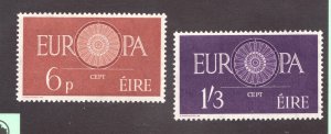 1960 Sc #175 - 176 - Ireland Europa stamps -  MH VF cv$47.50