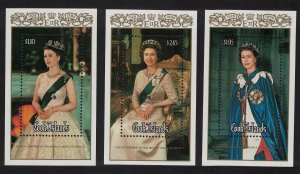 Cook Is. 60th Birthday of Queen Elizabeth II 3 MSs 1986 MNH SG#MS1068