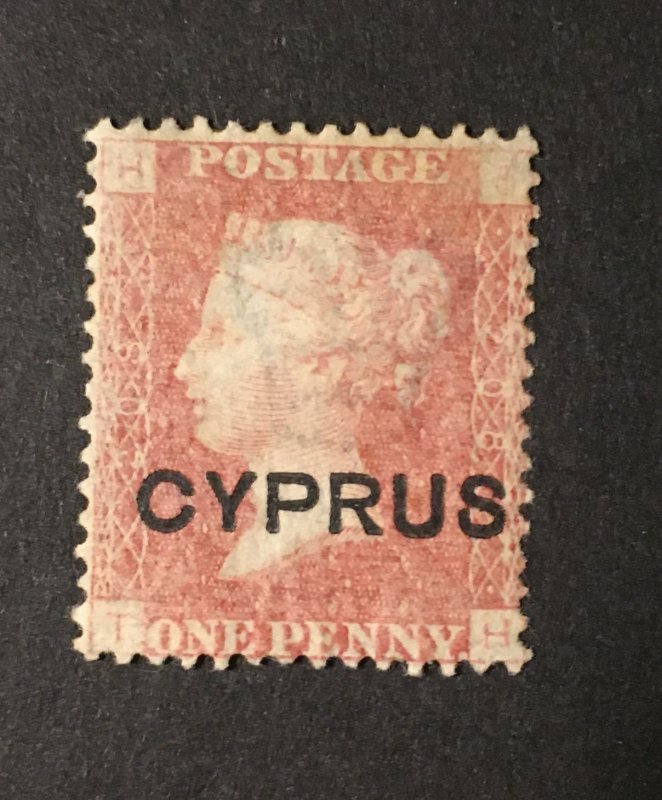 Cyprus Sc. #2, plate 208, mint no gum, CV $135 as hinged