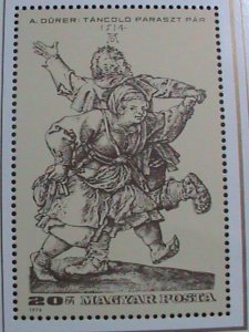 ​HUNGARY-1978-STAMP DAY-DRAWING PAINTING MNH S/S VF  WE SHIP TO WORLD WIDE