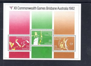 AUSTRALIA #844a 1982 12TH COMMENWEALTH GAMES MINT VF NH O.G S/S bb