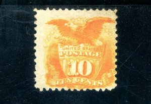 USAstamps Unused FVF US 1869 Pictorial Issue Shield Eagle Sct 116 OG MHR + Grill